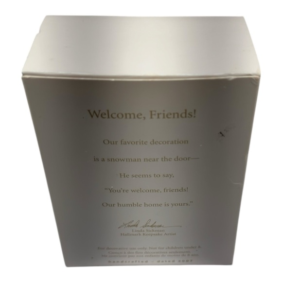 Ornament Vintage HALLMARK KEEPSAKE 2007 Welcome Friends! Christmas Snowman - Picture 7 of 8